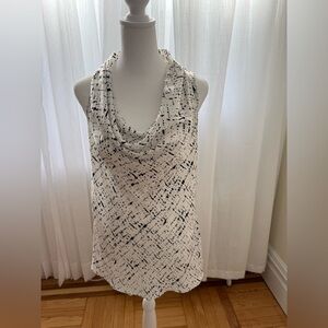 Ann Taylor Black and White Sleeveless Top Size 8P